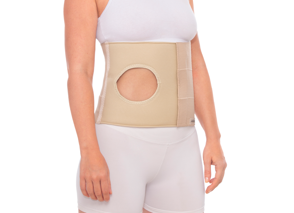 Faja elástica abdominal de colostomía 7 cm