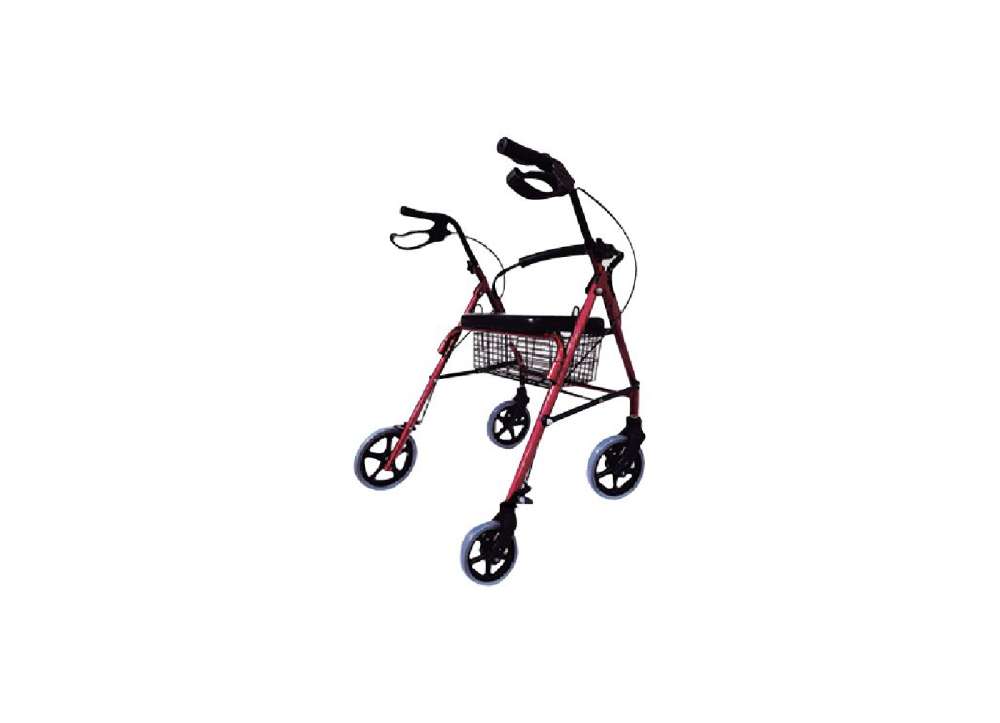 Caminador con asiento, frenos y ruedas