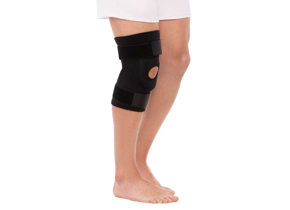 Rodillera con soporte en U ajustable de neoprene
