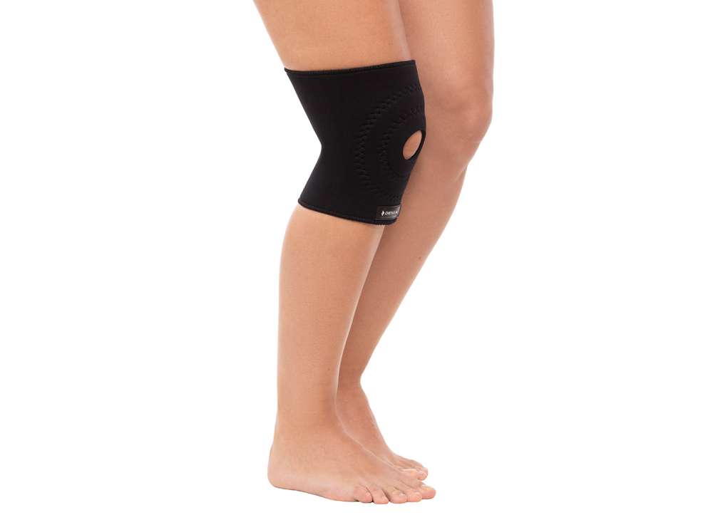 Rodillera corta con rótula abierta de neoprene